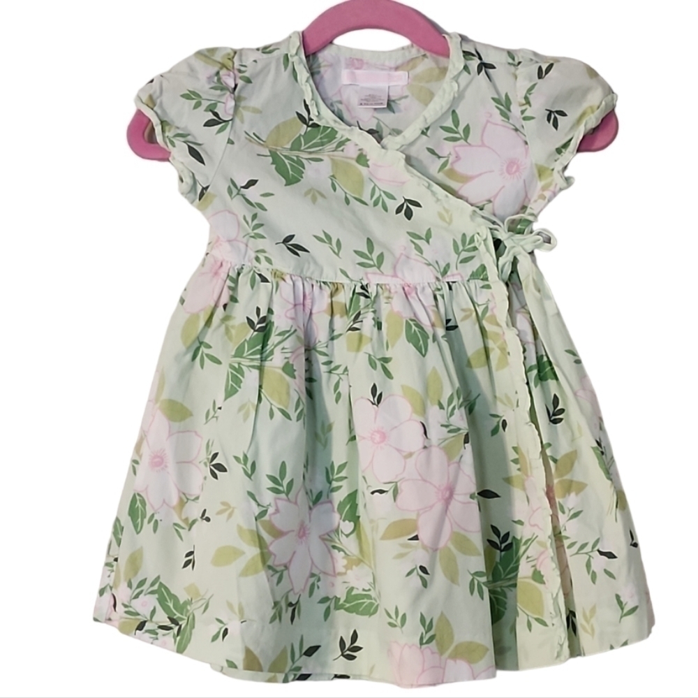 Janie and Jack floral wrap dress size 6-12 months